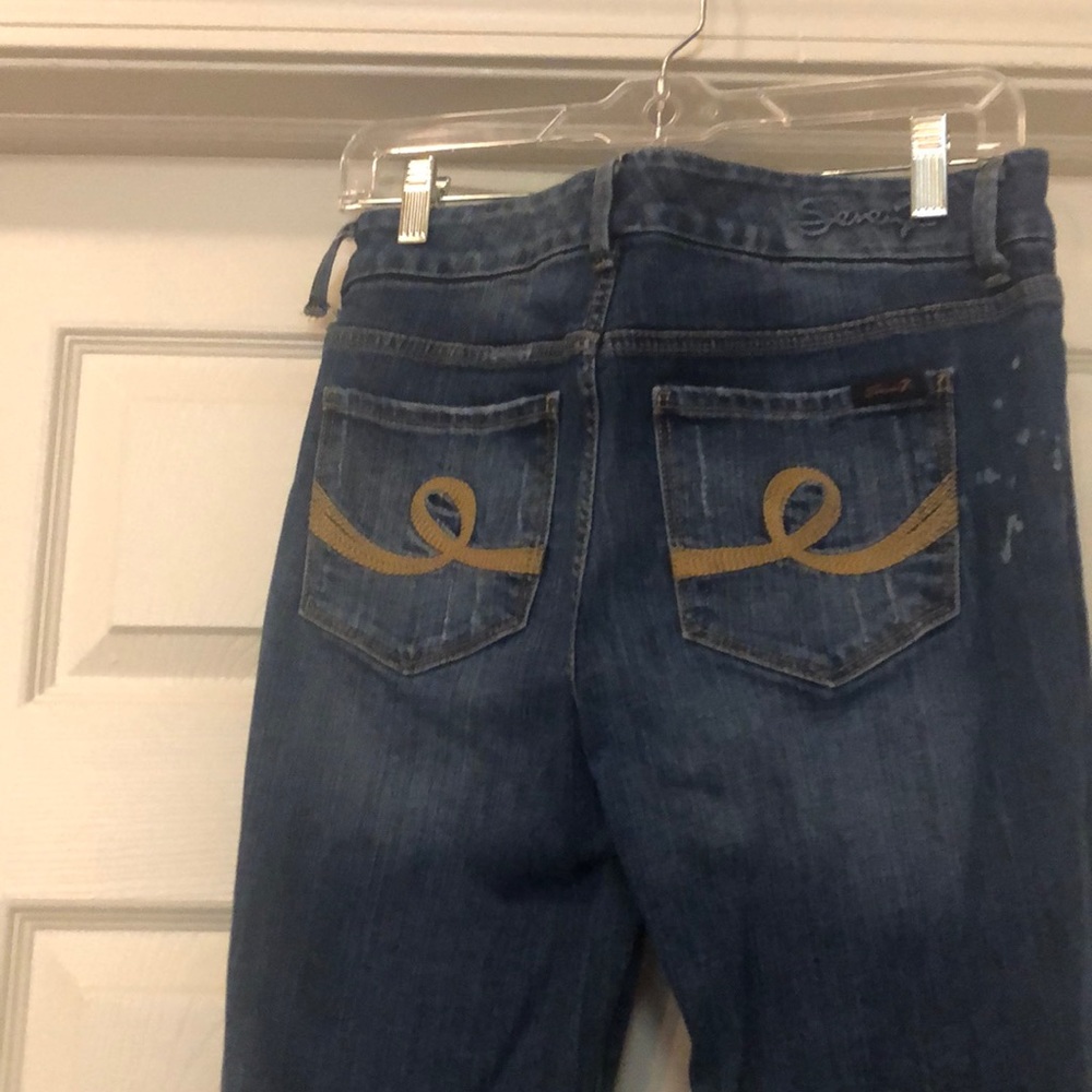 Seven7 jeans with embroidered back pockets